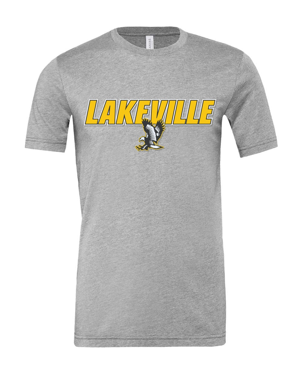 Lakeville Italic Over Logo Bella Canvas CVC Short Sleeve T-Shirt
