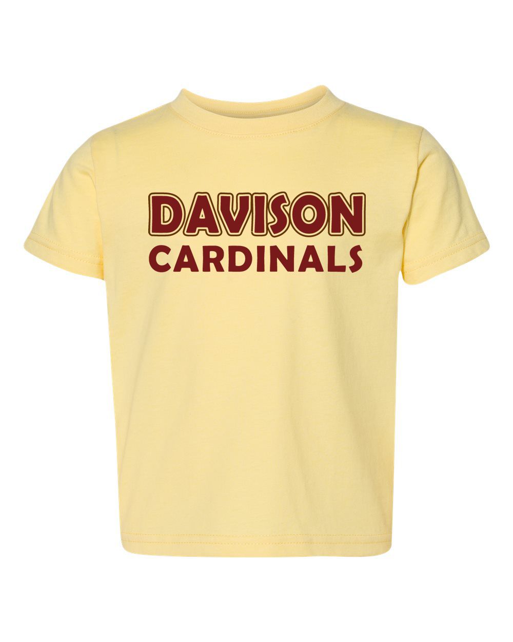 Davison Cardinals Bubble Font Tee