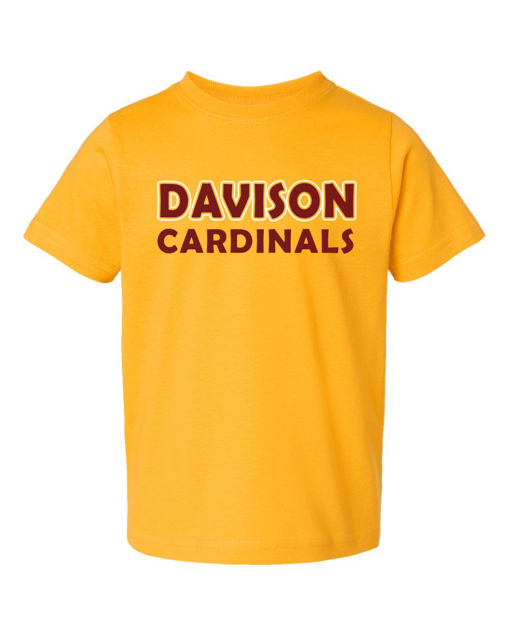 Davison Cardinals Bubble Font Tee