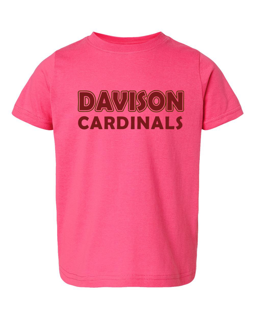 Davison Cardinals Bubble Font Tee