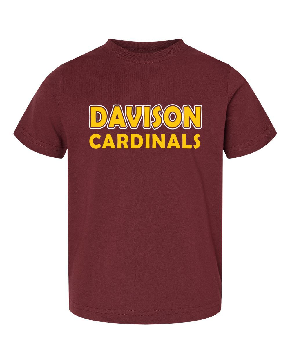 Davison Cardinals Bubble Font Tee