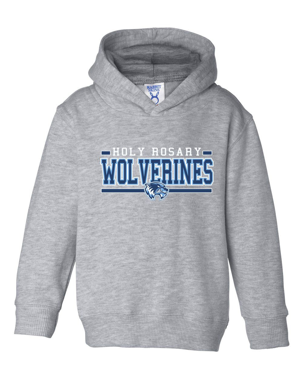 Holy Rosary Grey Toddler Hooded Sweatshirt