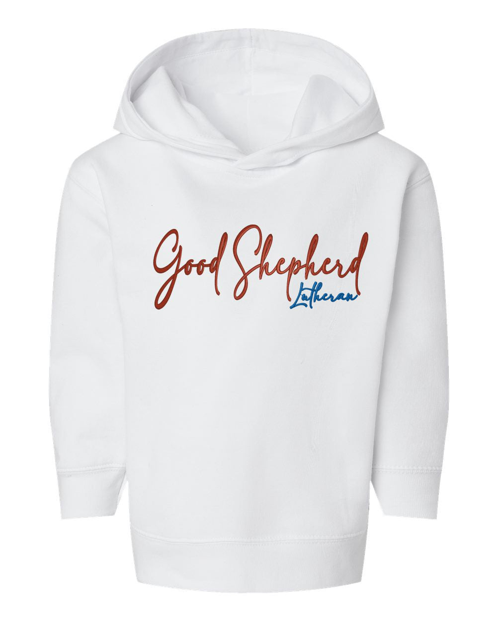 Good Shepherd Lutheran Church & School Script Toddler Hooded Sweatshirt