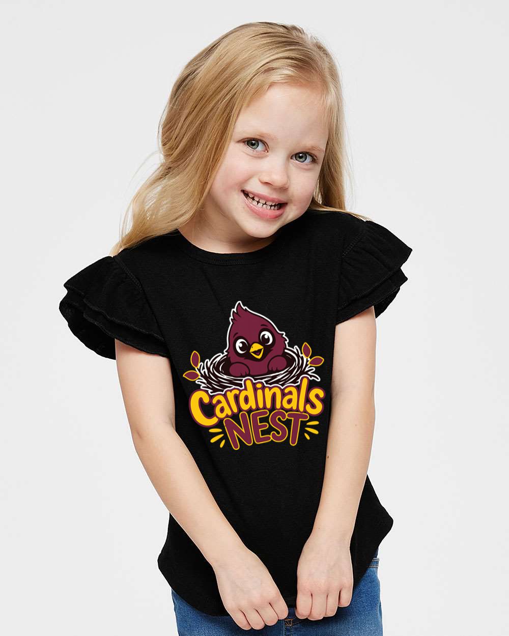Cardinal's Nest Toddler Flutter Sleeve Tee