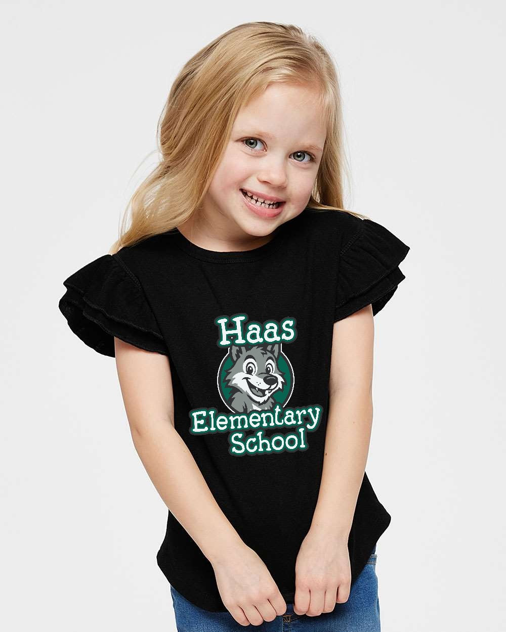 Haas Elementary Toddler Flutter Sleeve Tee
