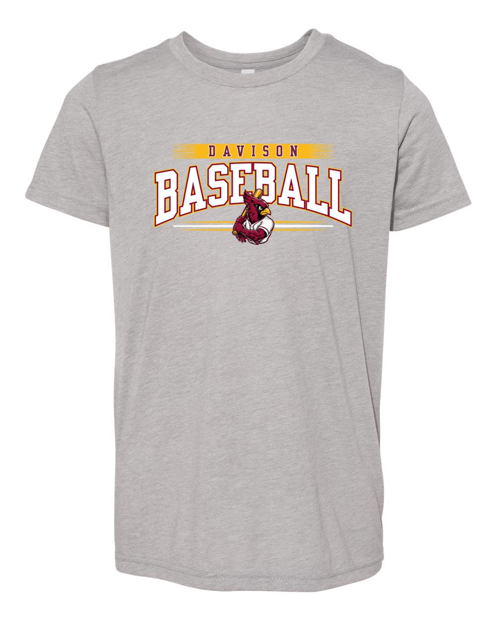 Davison Baseball Club Bella Canvas Unisex Triblend Tee