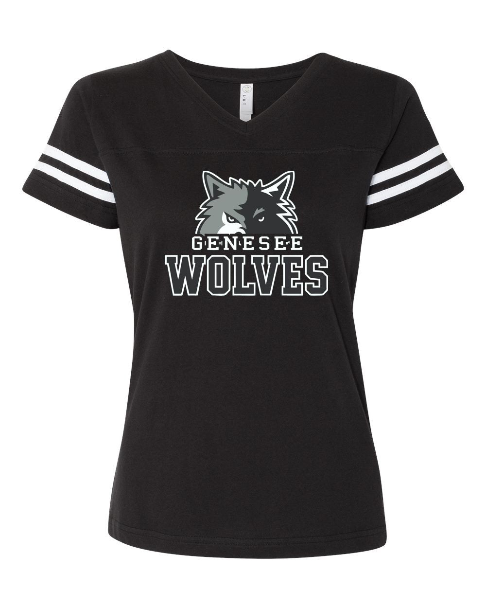 Genesee Wolves  Stripe Jersey Tee -GWPTO