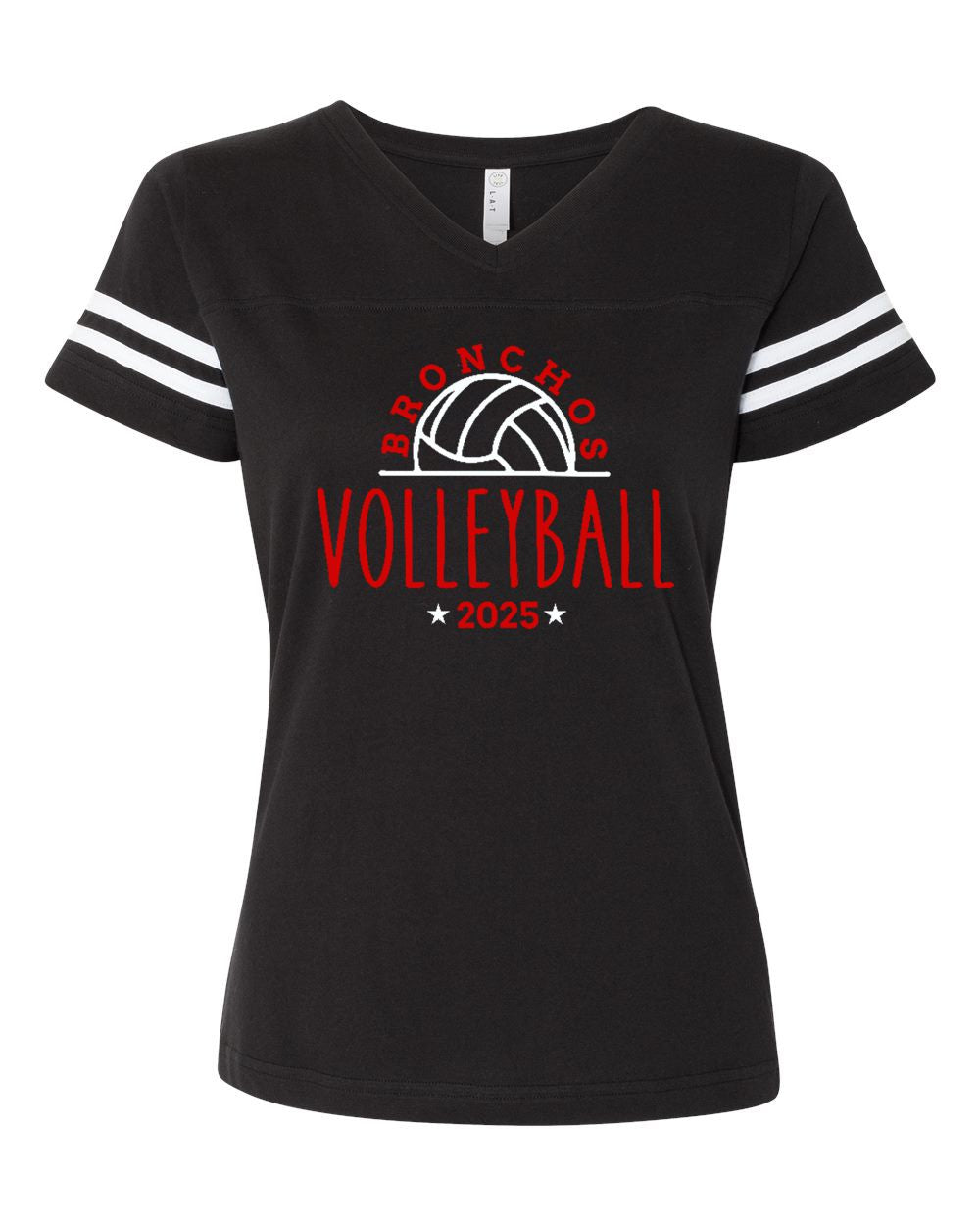 Holly Volleyball Short Sleeve Stripe Jersey Tee