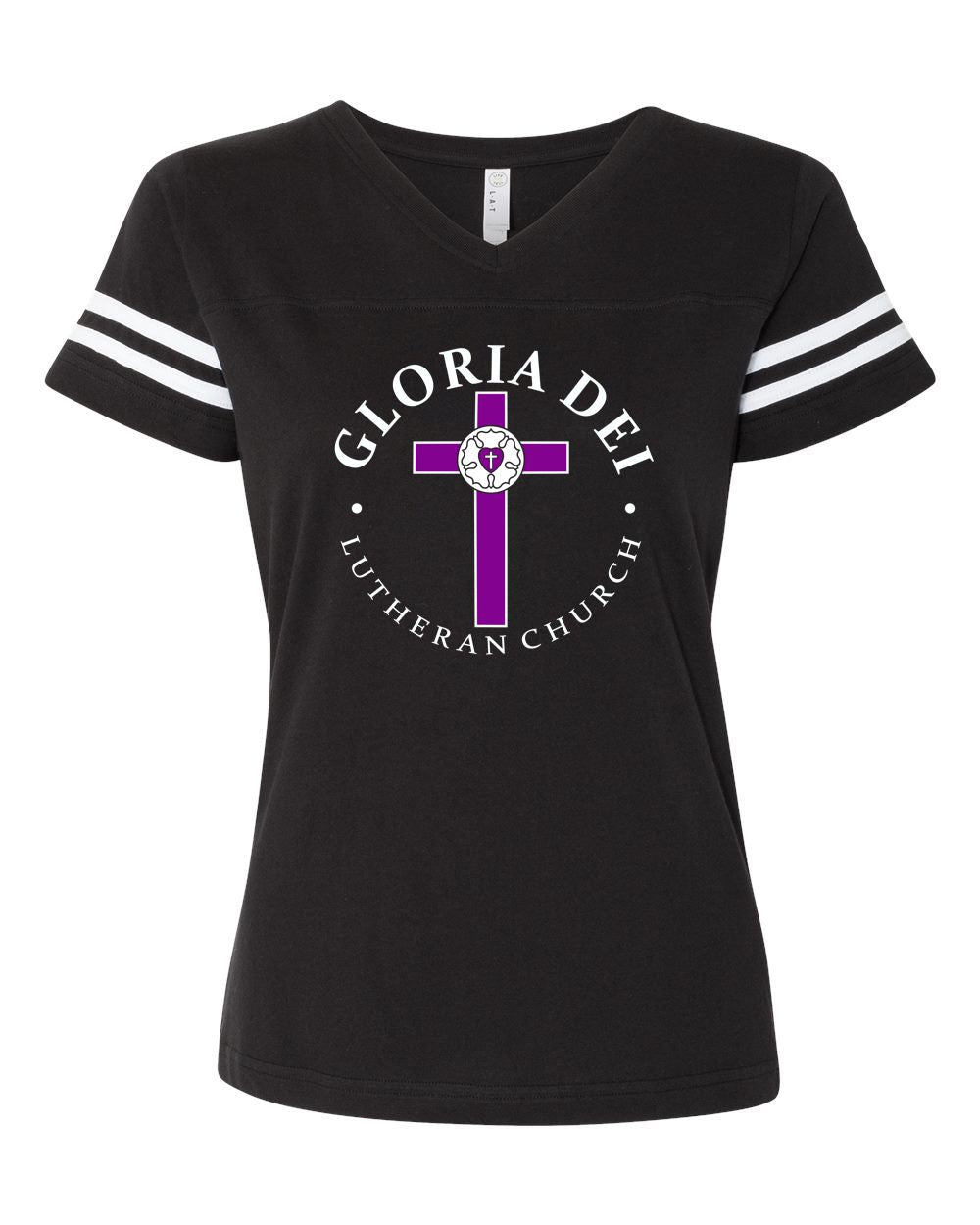 Gloria Dei Lutheran Church Stripe Jersey Tee