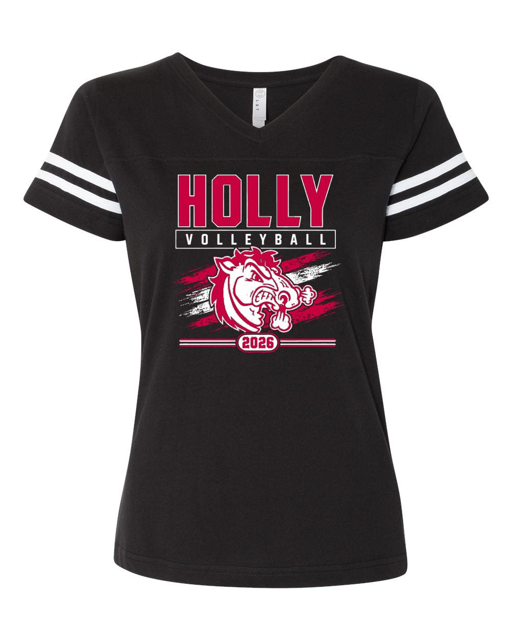 Holly Volleyball Stripe Jersey Tee