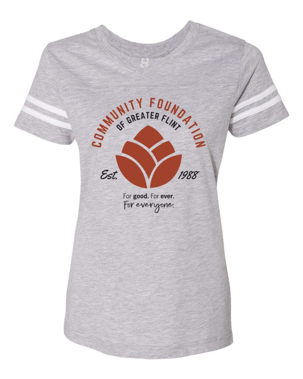 Community Foundation of Greater Flint Stripe Jersey Tee