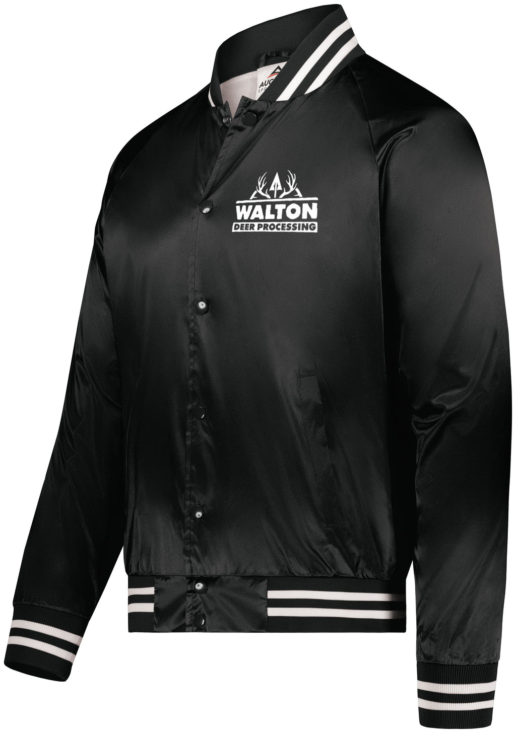 Walton Deer Processing Satin Baseball Jacket