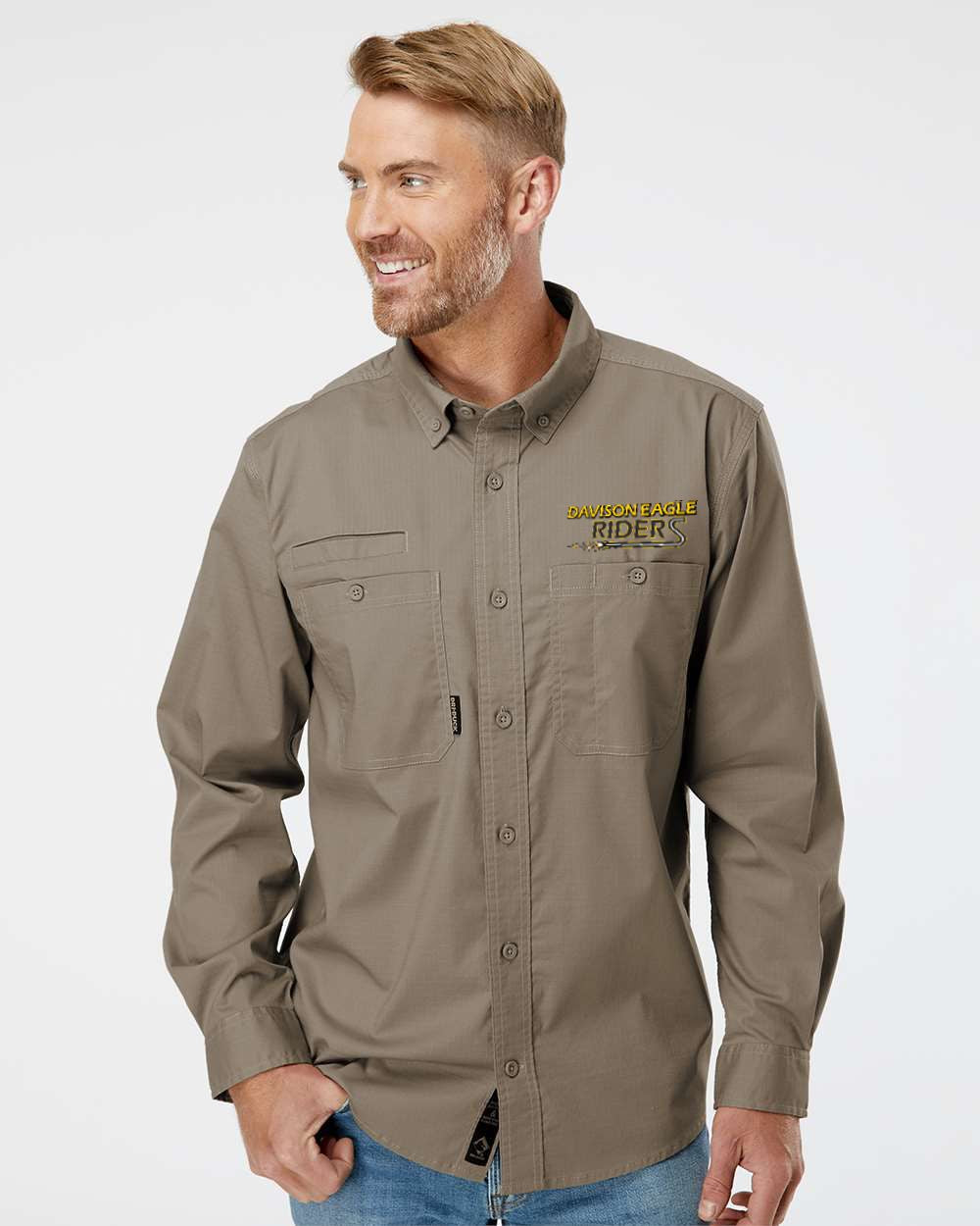Davison Eagle Riders Craftsman Woven Long Sleeve Shirt