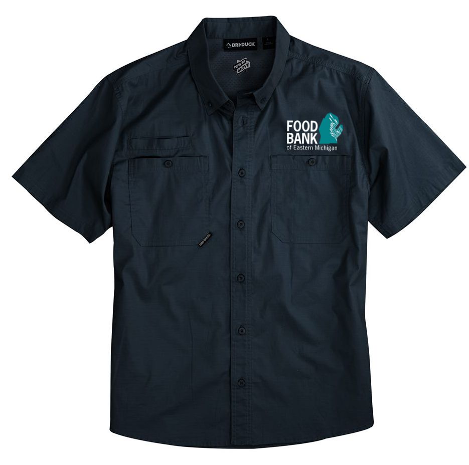 Food Bank of Eastern Michigan Craftsman Woven Short Sleeve Shirt