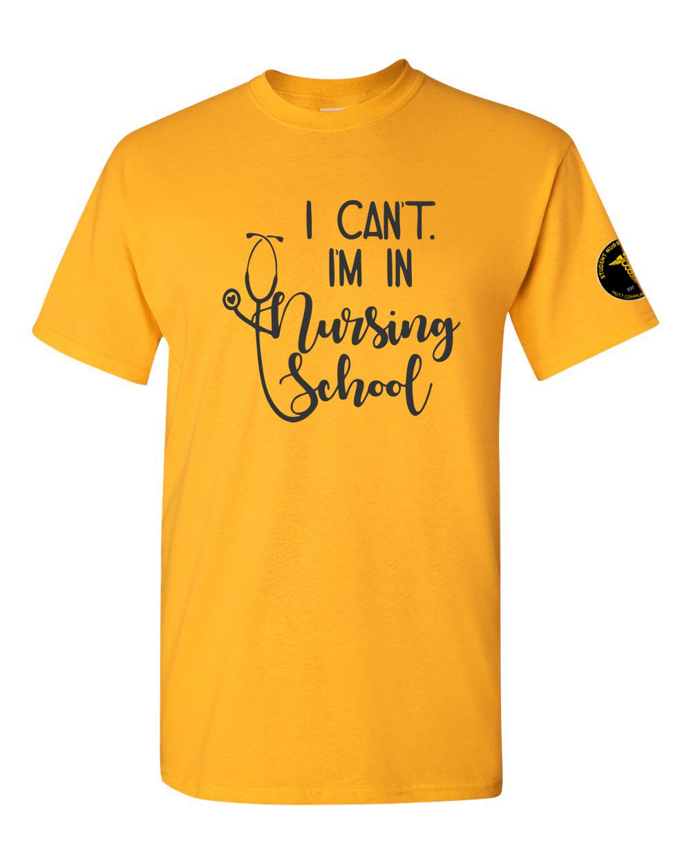 Mott CC Nursing Basic T-shirt - I Can't, I'm in Nursing School