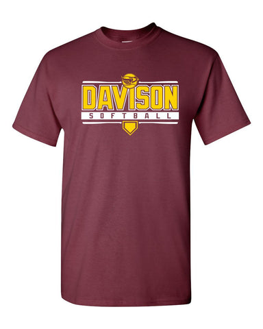 Davison Softball Maroon Basic T-shirt