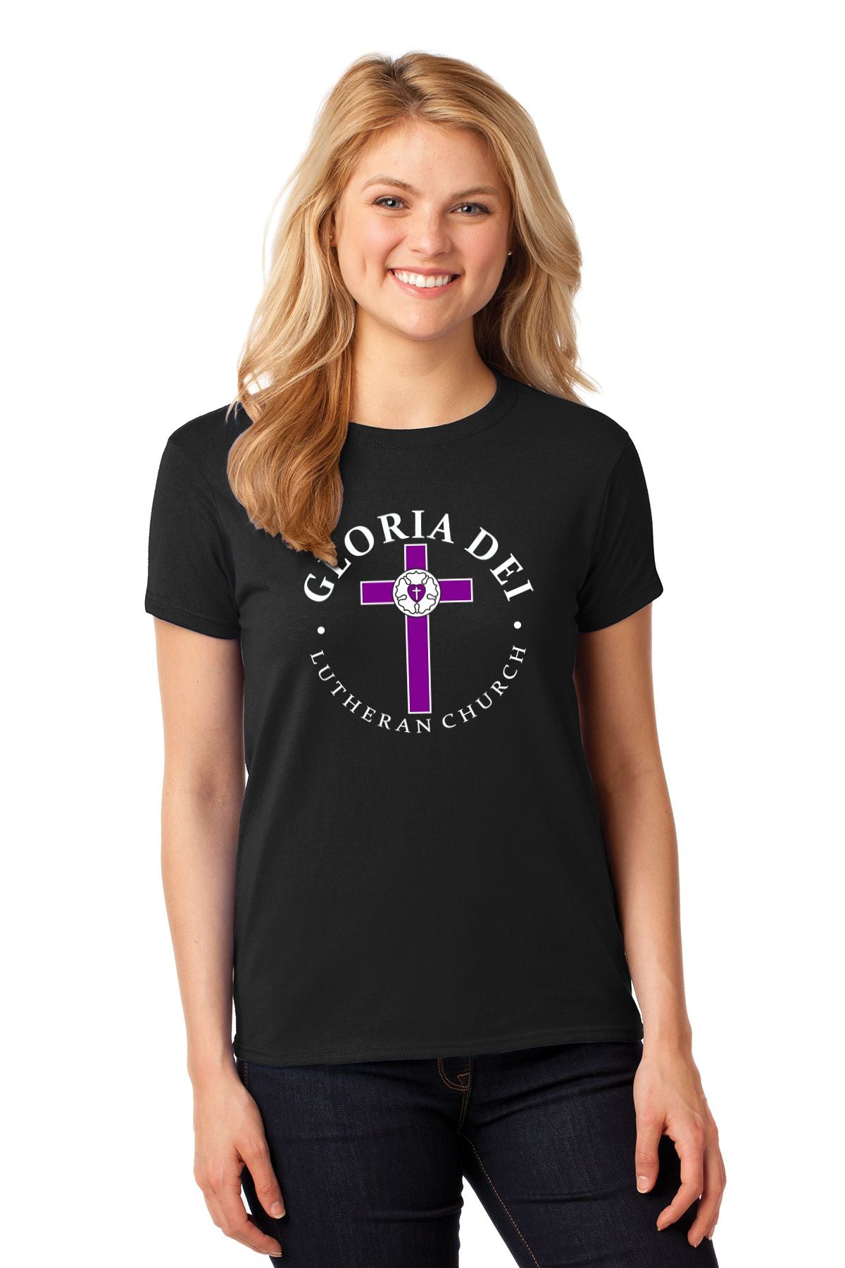 Gloria Dei Lutheran Church Basic Ladies T-shirt