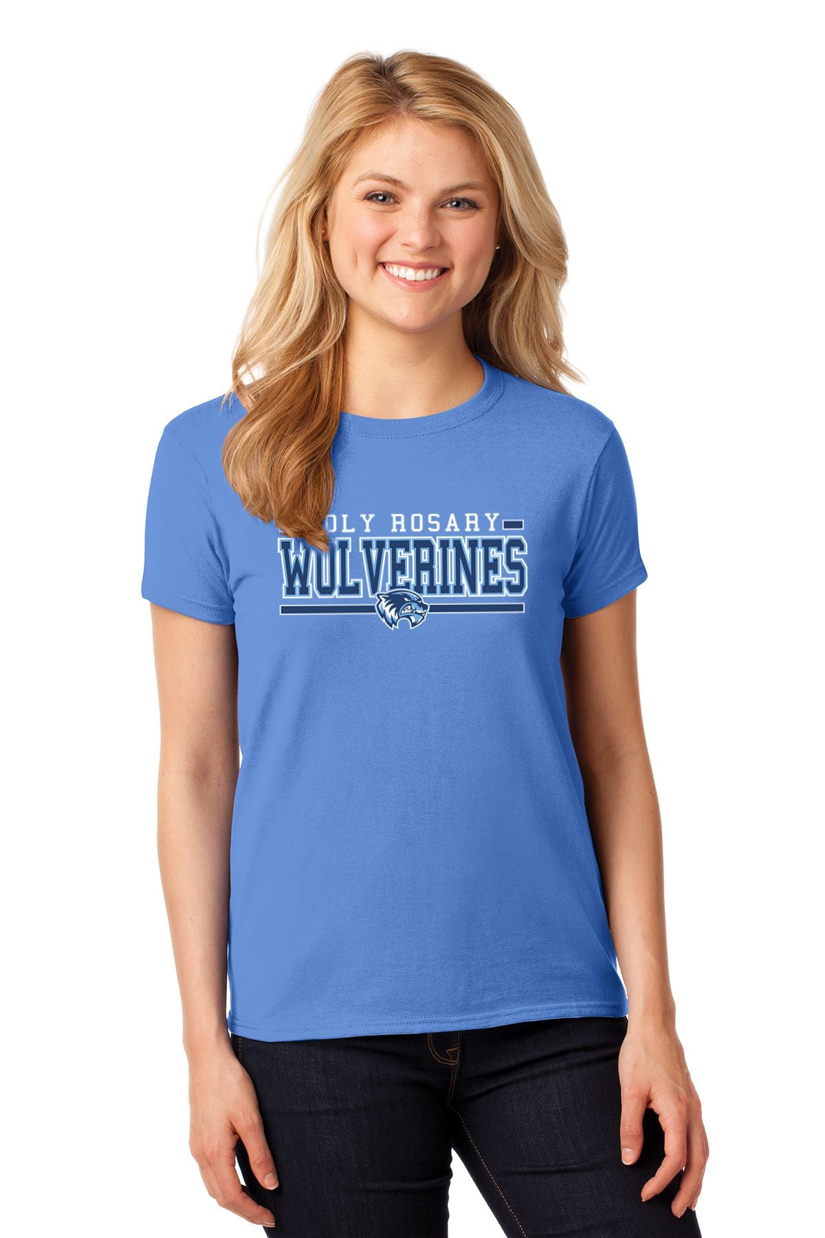 Holy Rosary Basic Ladies T-shirt