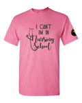 Mott CC Nursing Basic T-shirt - I Can't, I'm in Nursing School