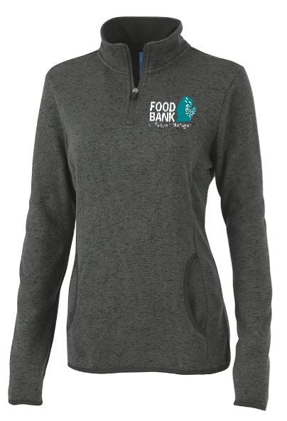 Food Bank of Eastern Michigan Women's Heathered Sweater Fleece Pullover