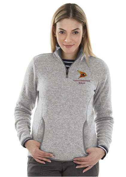 Central Elementary Women's Heathered Sweater Fleece Pullover