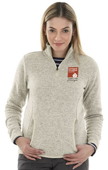 Community Foundation of Greater Flint Women's Heathered Sweater Fleece Pullover