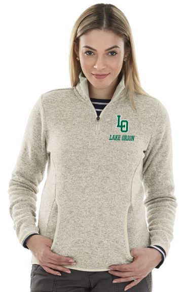 Lake Orion Women's Heathered Sweater Fleece Pullover