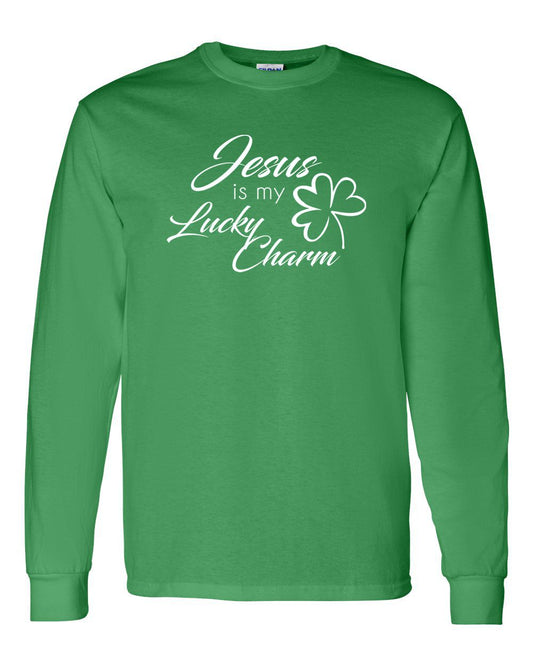 Jesus is My Lucky Charm Basic Long Sleeve Shirt