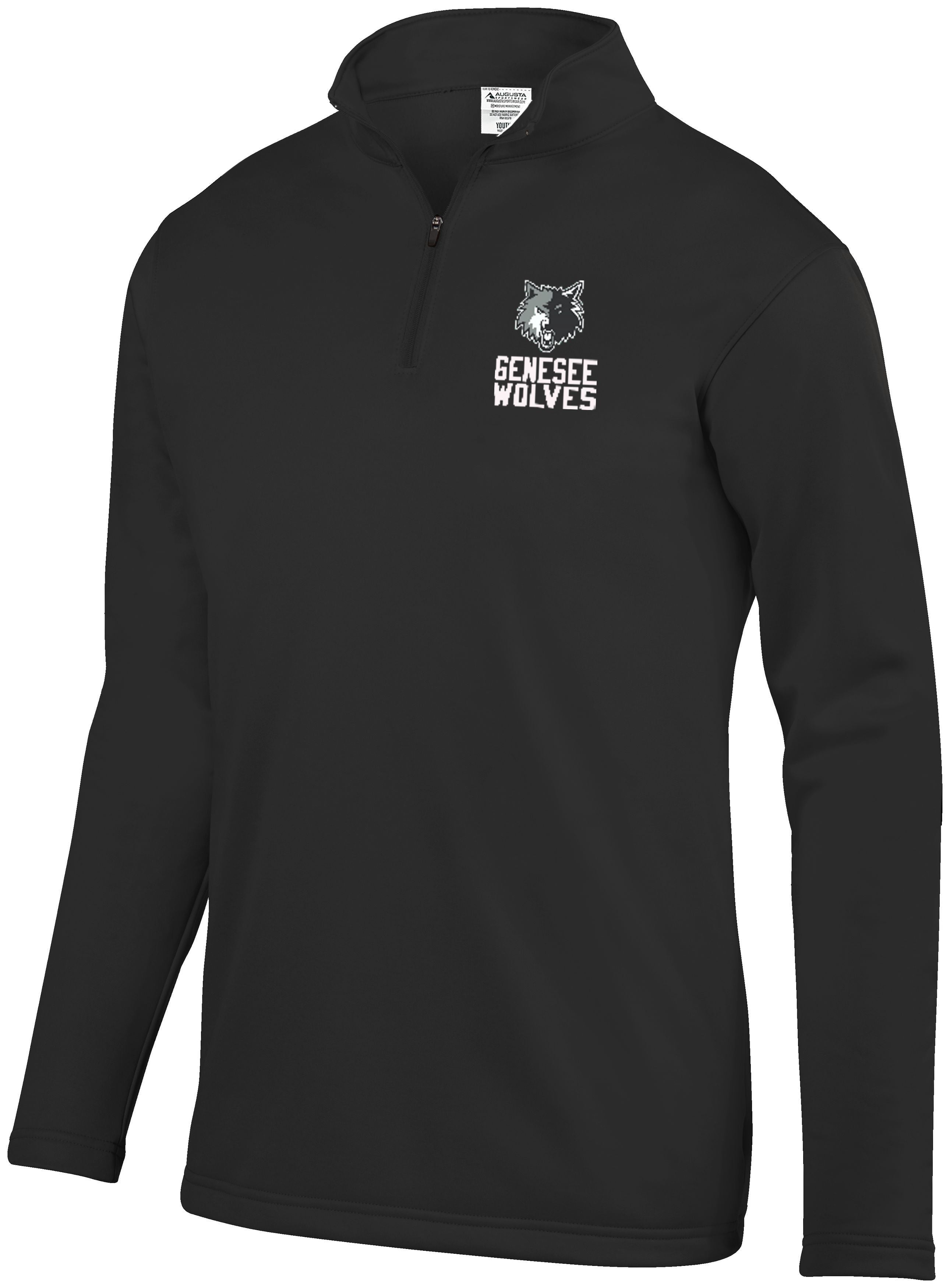 Genesee Wolves Wicking Fleece Embroidered Quarter Zip - GWPTO