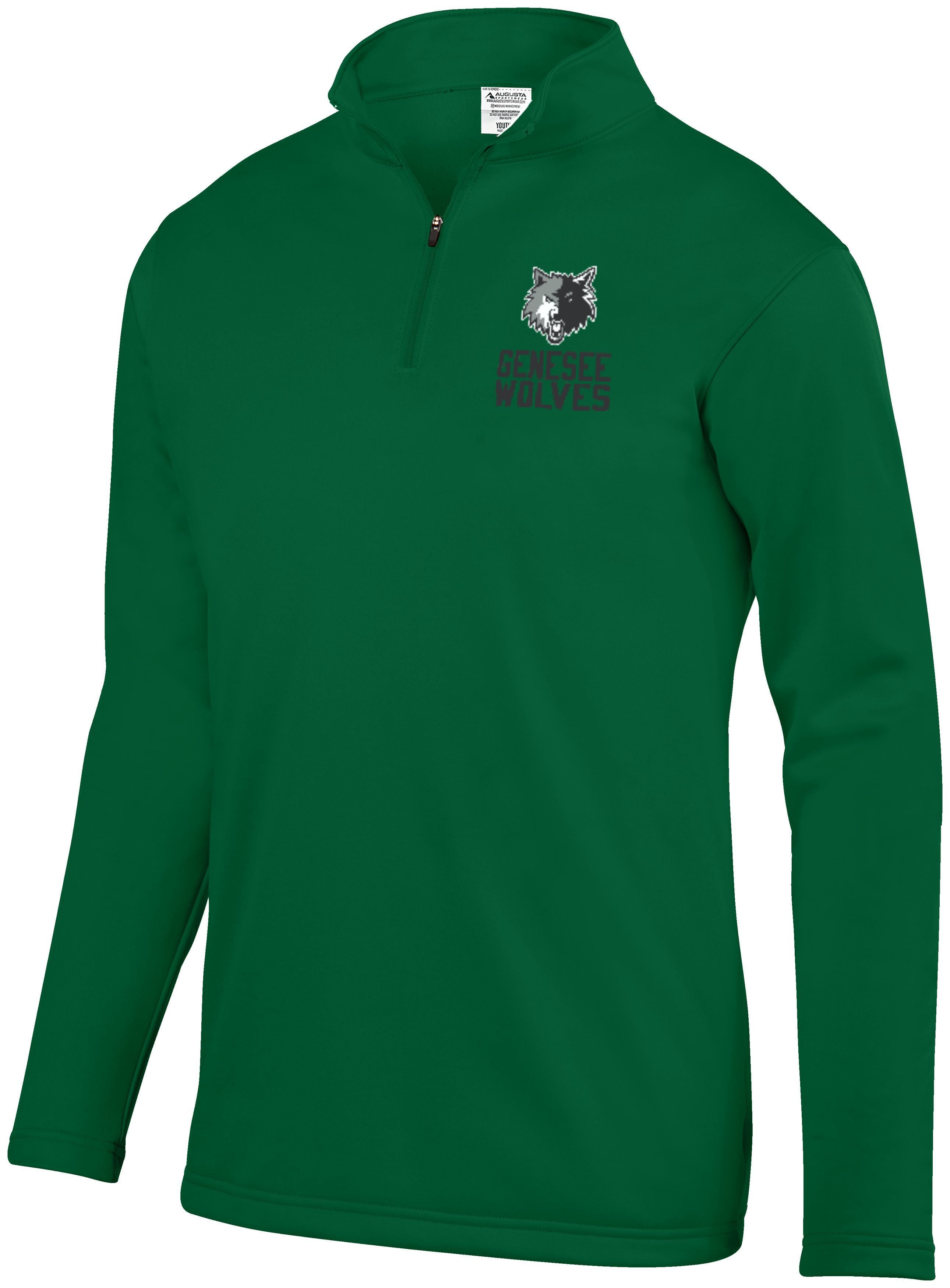 Genesee Wolves Wicking Fleece Embroidered Quarter Zip - GWPTO