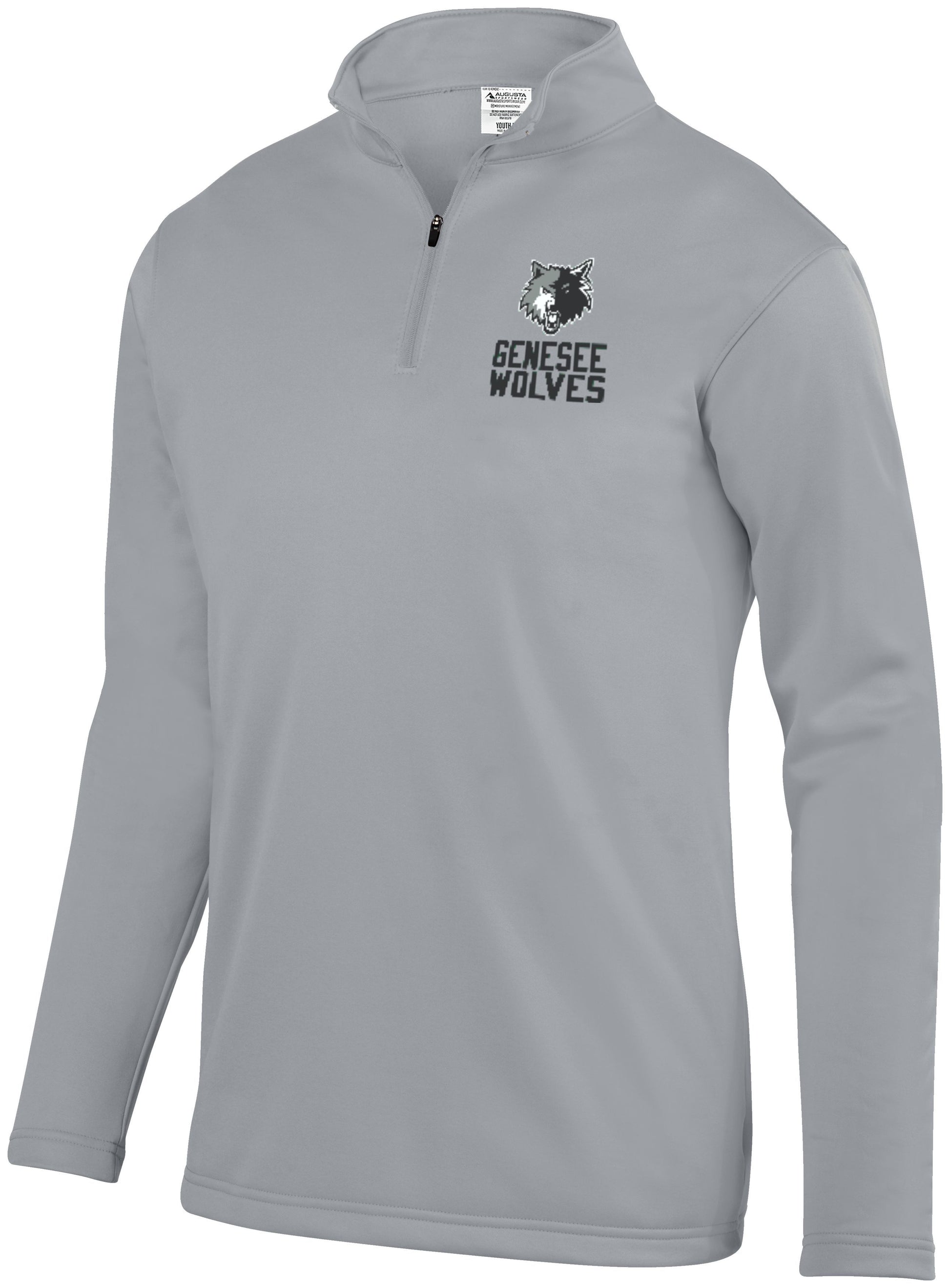 Genesee Wolves Wicking Fleece Embroidered Quarter Zip - GWPTO
