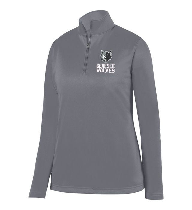 Genesee Wolves Wicking Fleece Embroidered Quarter Zip - GWPTO