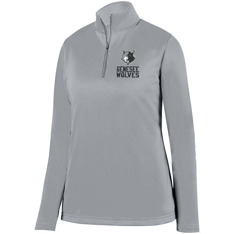 Genesee Wolves Wicking Fleece Embroidered Quarter Zip - GWPTO
