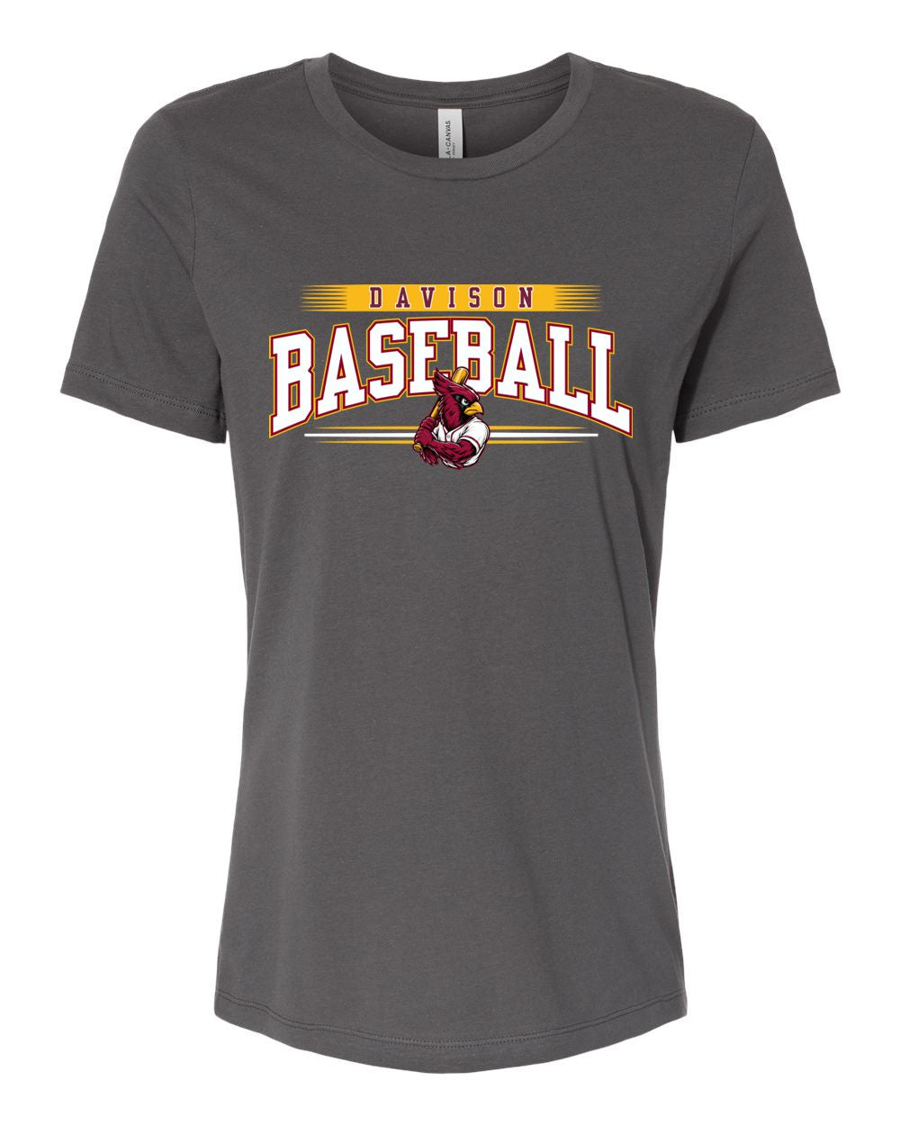 Davison Baseball Club Bella Canvas Women’s Relaxed Jersey Tee