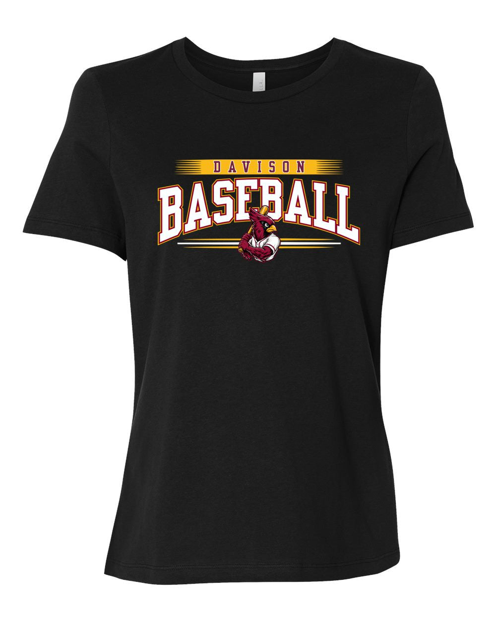 Davison Baseball Club Bella Canvas Women’s Relaxed Jersey Tee