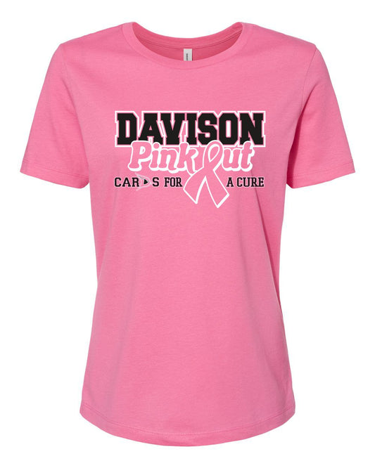 Davison Pink Out 2024 Bella Canvas Women’s Relaxed Jersey Tee