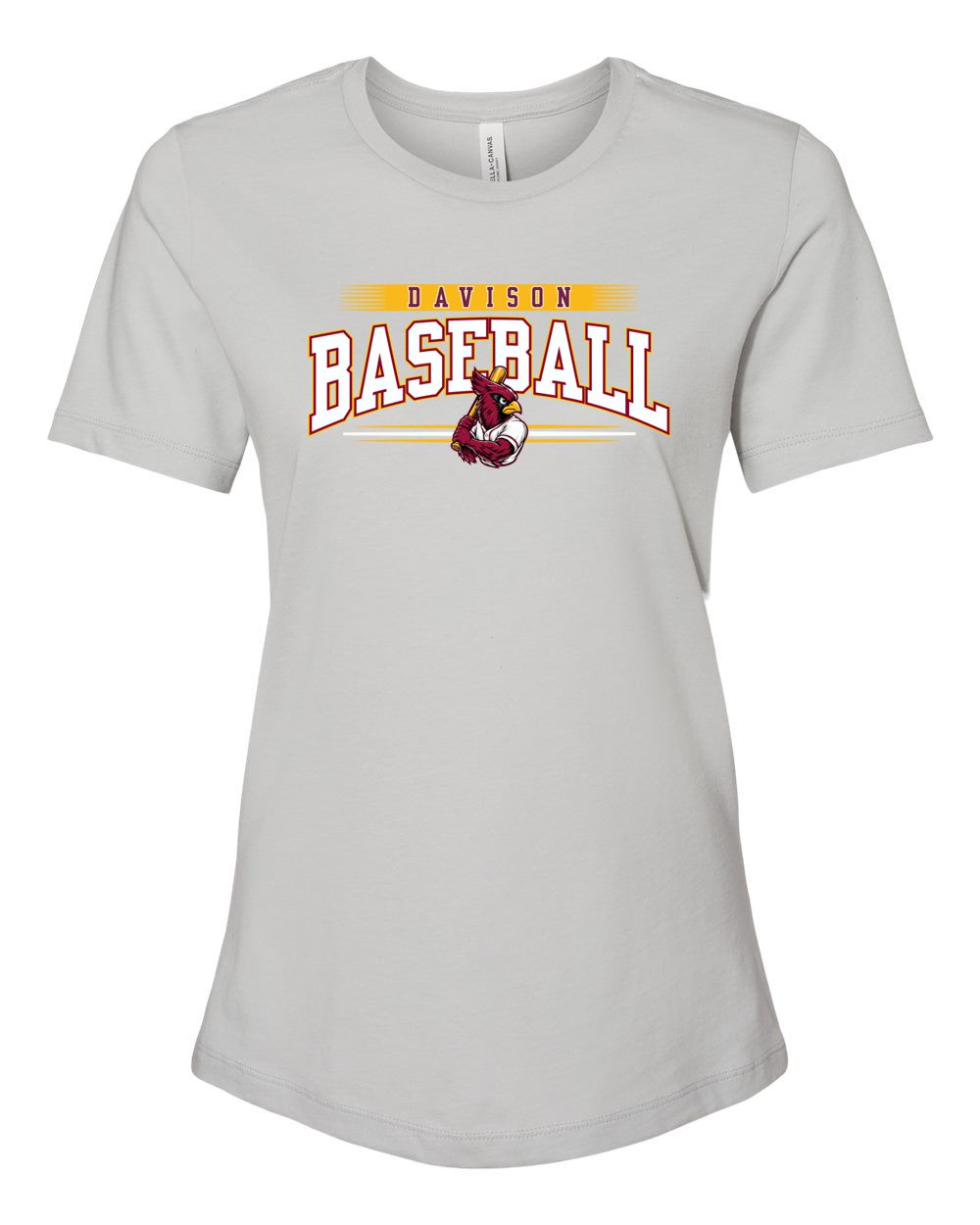 Davison Baseball Club Bella Canvas Women’s Relaxed Jersey Tee