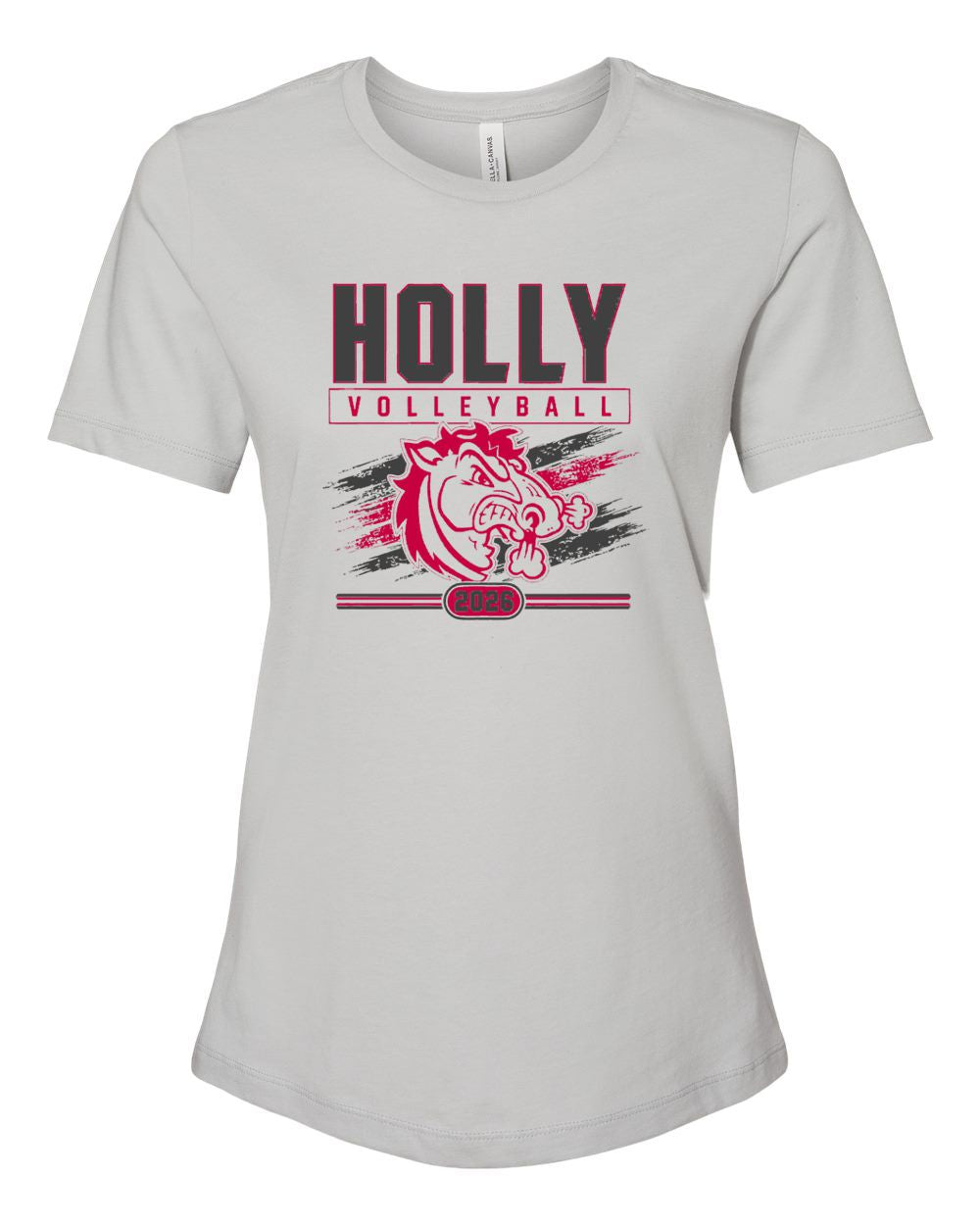 Holly Volleyball Bella Canvas Women’s Relaxed Jersey Tee