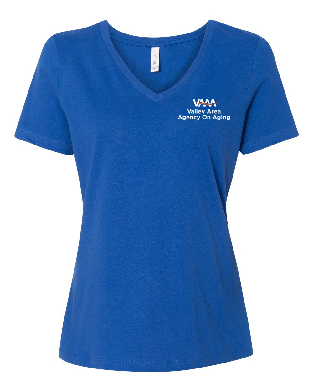 Valley Area Agency On Aging Ladies Large Relaxed Jersey V-Neck Tee