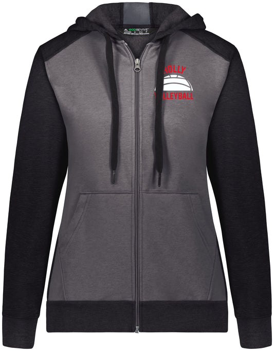 Holly Volleyball Three Season Full Zip Hooded Sweatshirt