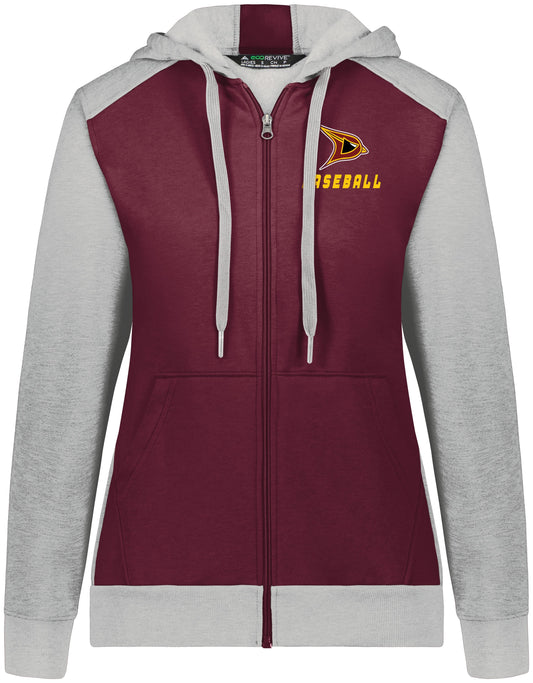 Davison Baseball Three Season Full Zip Hooded Sweatshirt