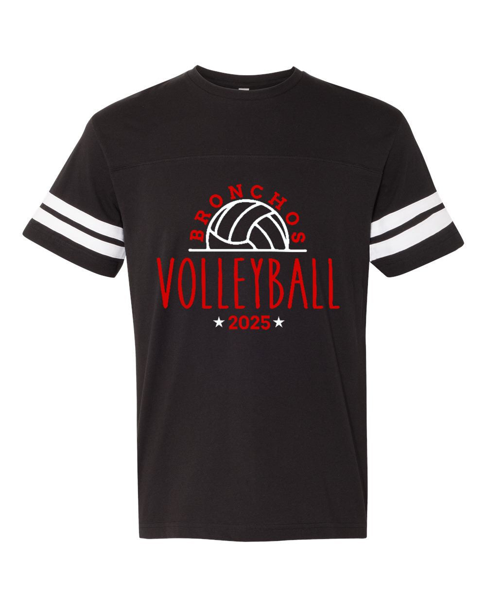 Holly Volleyball Short Sleeve Stripe Jersey Tee