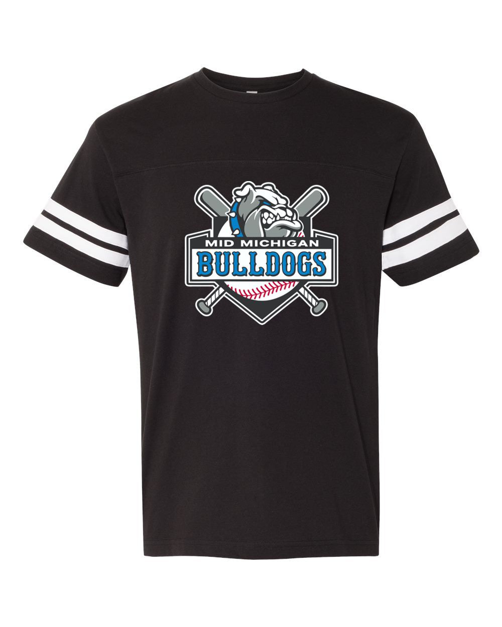 Mid Michigan Bulldogs Stripe Jersey Tee