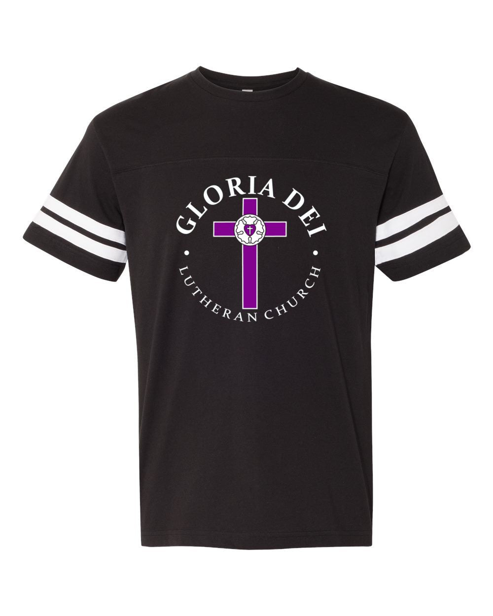 Gloria Dei Lutheran Church Stripe Jersey Tee