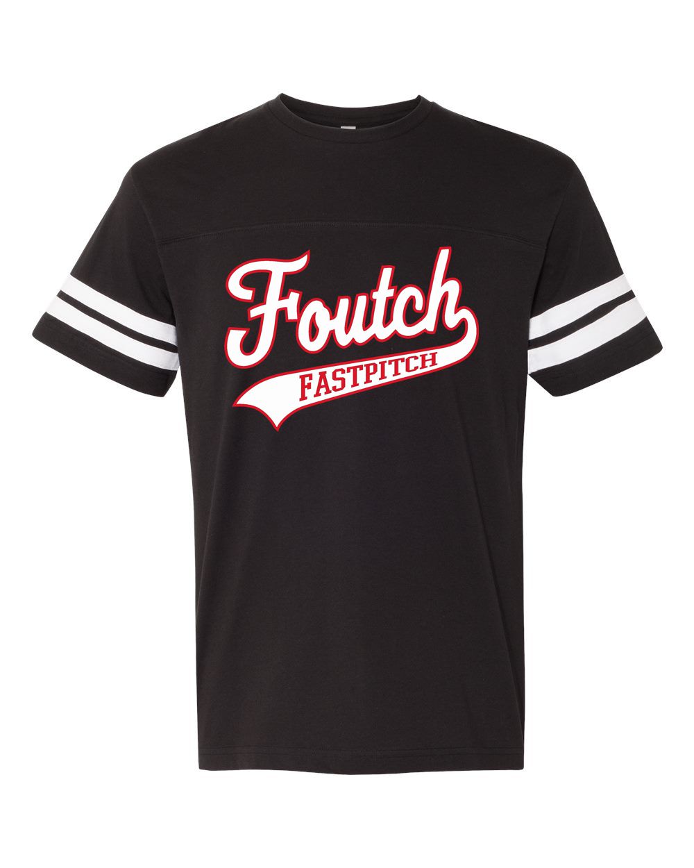 Foutch Fastpitch Short Sleeve Stripe Jersey Tee