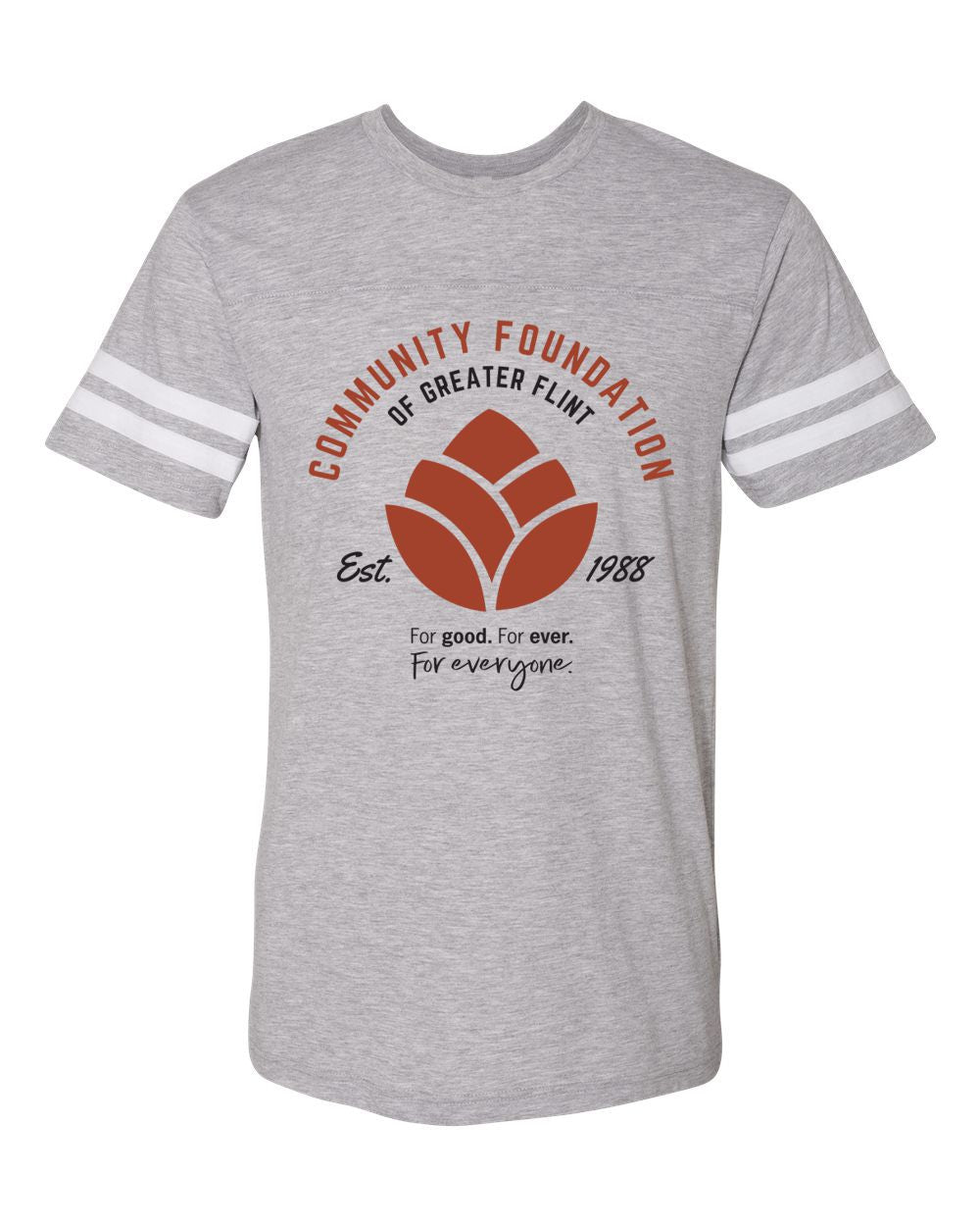 Community Foundation of Greater Flint Stripe Jersey Tee