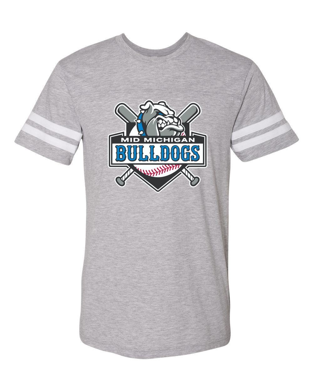 Mid Michigan Bulldogs Stripe Jersey Tee