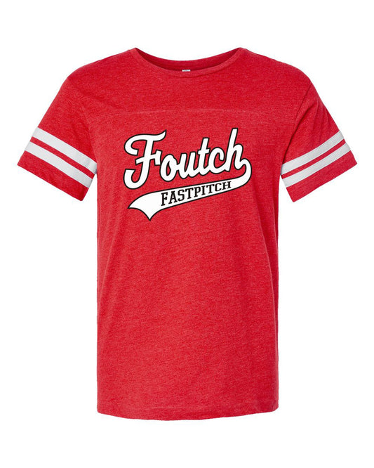 Foutch Fastpitch Short Sleeve Stripe Jersey Tee