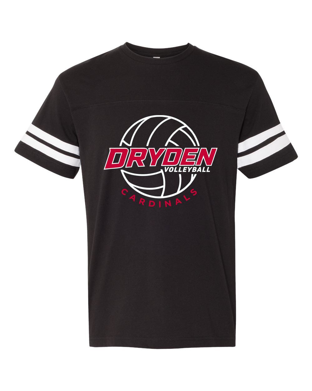 Dryden Volleyball Stripe Jersey Tee