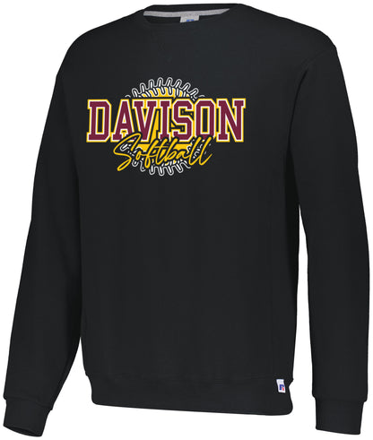 Davison Softball Dri-Power Crew Sweatshirt